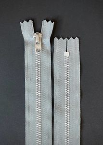 YKK Nickel Trouser Zip - Light Grey