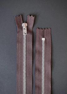 YKK Nickel Trouser Zip - Dark Brown