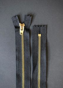 Ykk: YKK Metal Brass Jeans Zip - Black