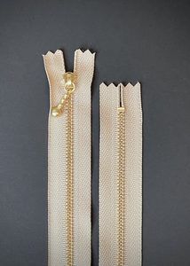 Ykk: YKK Brass Zip with Ball Pull, Jute