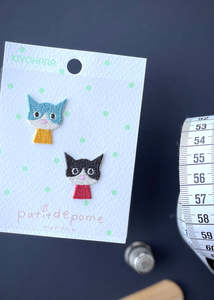 Iron on Patch - Les Deux Chat