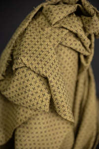 Salto Green Cross Stitch Indian Cotton Fabric