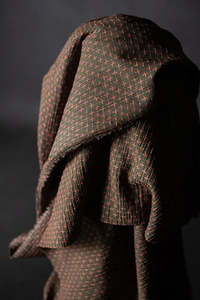 Mia Pink Cross Stitch Indian Cotton Fabric