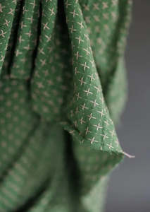 Sweet Pea Cross Stitch Indian Cotton Fabric