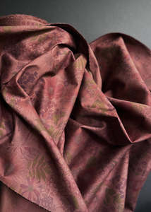 Stella Floral, Fire. Cotton Poplin Fabric