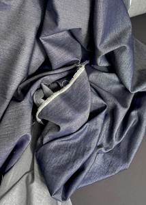 Cotton Chambray: Wool Cotton Blend Chambray Fabric