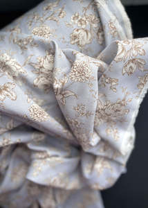 Gauze: Cotton Double Gauze - Jardin Powder Blue