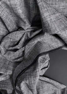 Cotton Linen Mix: Concord Herringbone, Linen Cotton. Coal