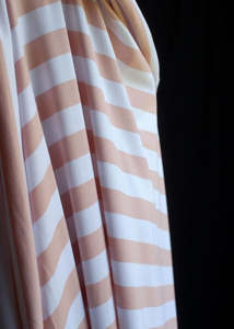Jersey Knit: Torpedo Stripe Jersey Knit - Blush Pink and White