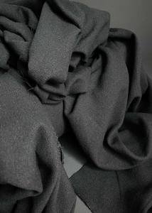 Textured Wool Crepe, Black