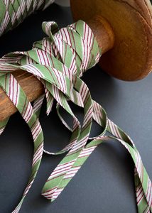 DOUBLE FOLD BIAS BINDING, Candy Stripe Peppermint