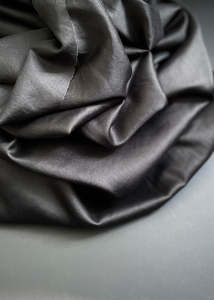 Sateen: Luxe Cotton Sateen, Hematite Black