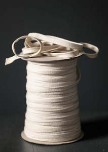 Recycled Cotton 10mm Drawstring. Ecru