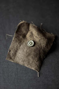 Cotton Button 15mm - Knapsack Green