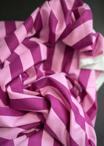 Bazaar Cotton Flannel, Berry Stripe