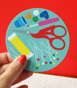 Sewing Coaster - Melamine : Aqua