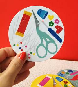 Sewing Coaster - Melamine : White