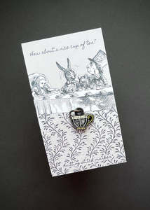 Teacup Stitch Marker – Mad Hatter’s Tea Party Edition