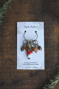 Toadstool Stitch Marker Set