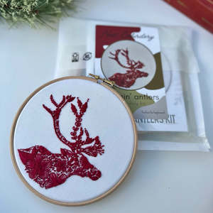 All Gifts: Bloomin' Antlers - Embroidery Hoop Kit, Nest Embirdery