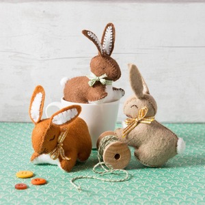 Bunnies - Felt Hand Stitching Kit, Corinne Lapierre
