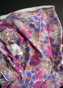 Fabric: Bouquet Magenta - Jersey Knit Cotton Fabric