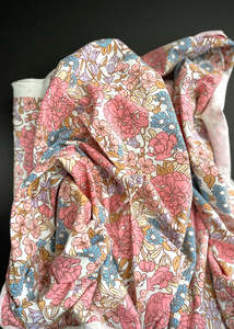 Bouquet Sunset - Jersey Knit Cotton Fabric