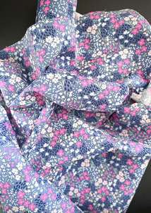 Fabric: Les Fleurs Coated Cotton, Blue