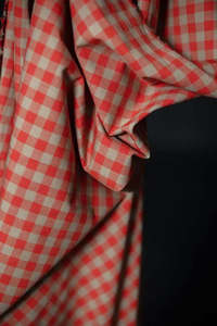 Linen: Betsy Organic Cotton Linen Gingham Fabric
