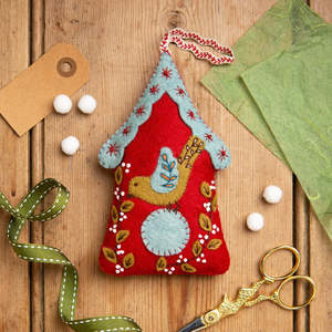 Folk Birdhouse - Felt Hand Stitching Kit, Corinne Lapierre
