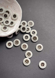 Light Grey Stone Effect Buttons. 12.5mm