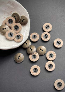 Terrazzo + Antique Brass Buttons. 15mm