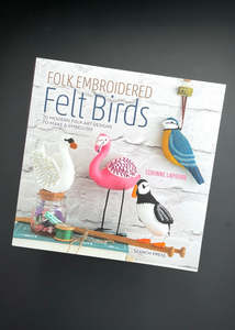 Felt Embroidered Birds Book
