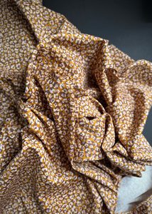 Medium Weight: Kiki Stretch Cotton Sateen. Ochre