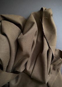 George Twill - Tencel, Cotton, Linen. Bitter Chocolate