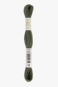 DMC Eco Vita Organic Wool Thread. 703 Moss Indigo