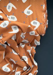 Organic Cotton Rib Knit - Geese Ochre
