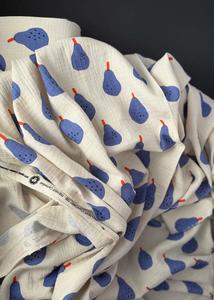 Organic Cotton Double Gauze - Pears Blue