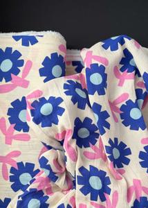 Organic Cotton Double Gauze - Sunny Days Blue