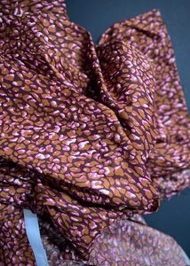 Mini Animal Print Cotton Voile - Burnt Sienna