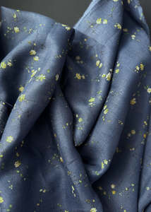 Linen: Wildflower Linen - Dark Blue