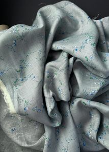 Linen: Wildflower Linen - Dusty Blue Grey