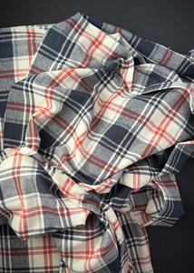 Brushed Cotton Check - Navy