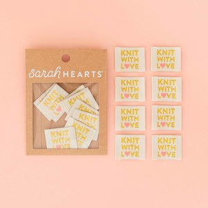 Haberdashery: Knit with Love Woven Labels - Knitting Labels