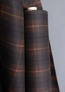 Fabric: Hunter Brown Tartan Oilskin