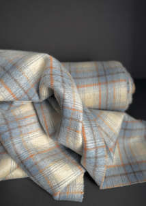 Fabric: Double Sided Wool Coating, Vivienne Blue Check