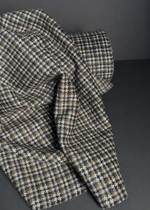 Brushed Wool Coating, Machiavelli Houndstooth