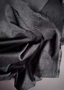 Fabric: Soft 4.5 Wale Cotton Corduroy. Jet Black