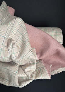 Fabric: Double Sided Wool Coating, Pink Haze Check.