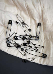 Black Safety Pins - Mixed Sizes